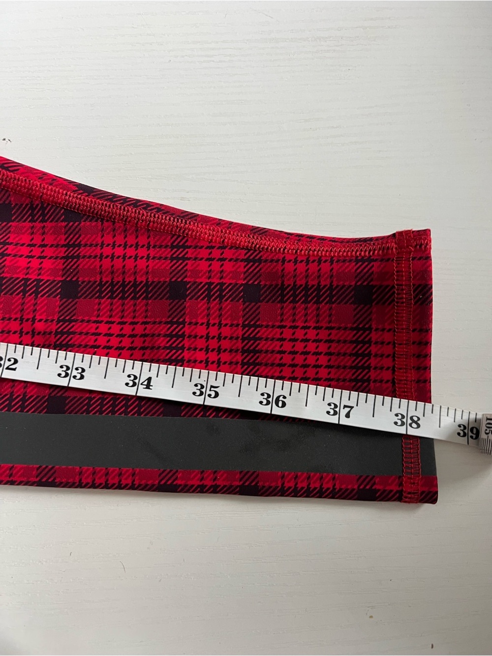 VTG ALO Yoga red plaid reflective work out leggings size S/M - Picture 4 of 6
